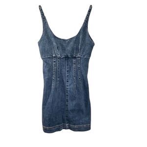 RSQ Women's Sleeveless Denim Dress Blue Casual Size S